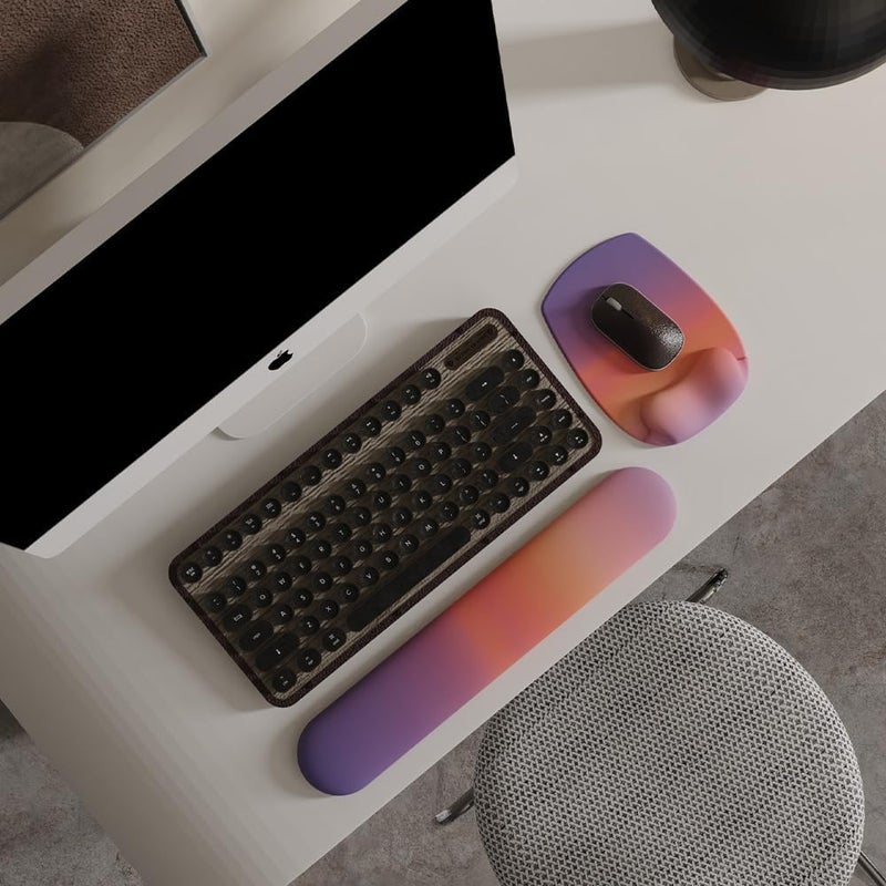 DemonChest ErgoFlow Gel Wrist Rest Mouse Pad-Ergonomic Cushion for Desk, Cute Aesthetic Computer Decor for Women,Small Mousepad Mat&Laptop Pads-Office,Home Wireless Support&Ergo Accessories (08Sunset Fade) - Image 2